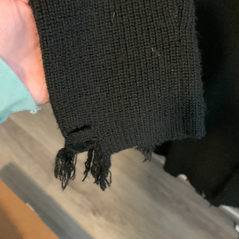 Lovers and Friends Black Keeney sweater dress distressed small - Picture 5 of 6